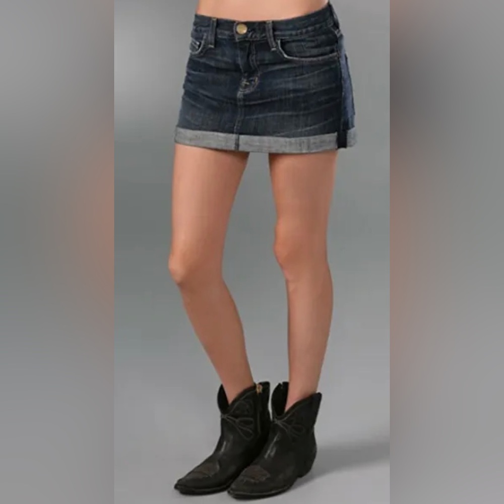 Current Elliott. Denim Rolled Hem Mini Skirt. Size:24 *Never Worn*